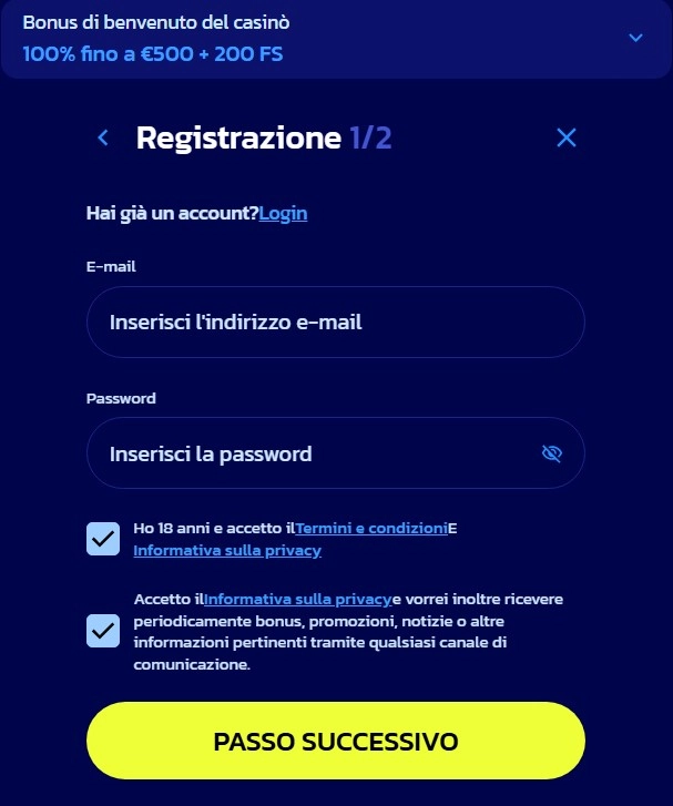 Registrazione