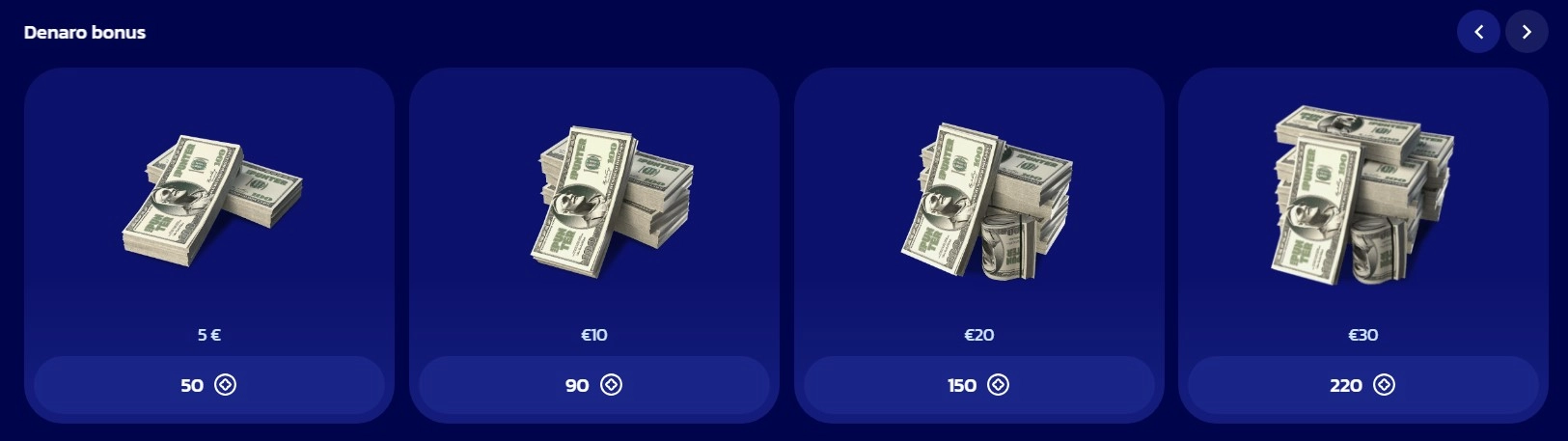 Bonusshop e sistema di monete
